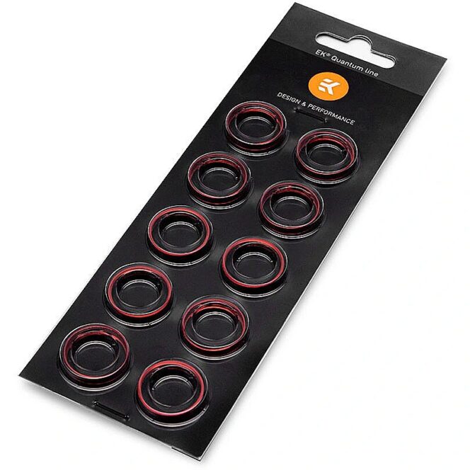 EK Water Blocks EK-Quantum Torque Color Ring 10-Pack STC 10/13, Red