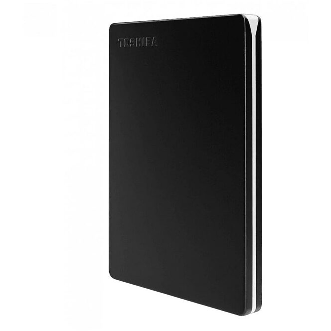 Toshiba Canvio Slim, 2TB, Black, Alu Finish