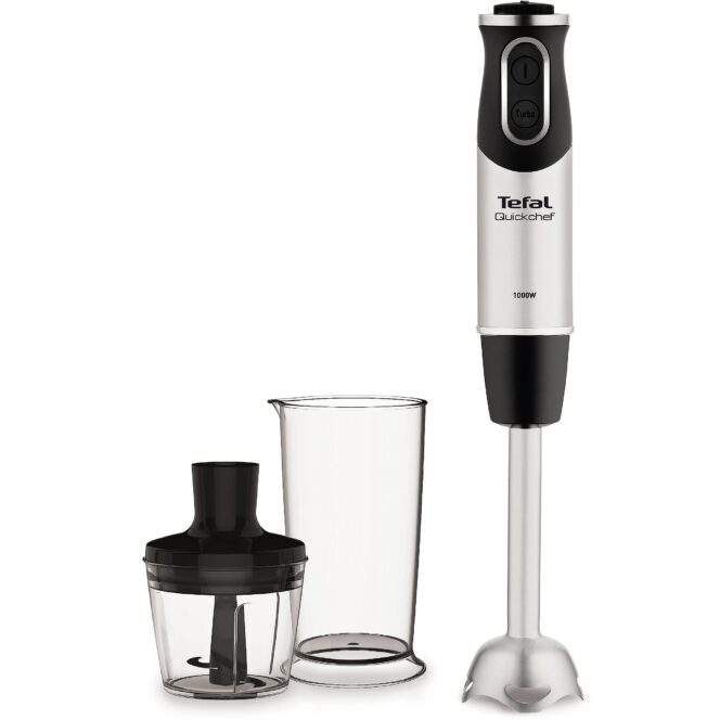 Tefal hand blender+ chopper QuickcChef 2-in-1, Black/Stainless steel