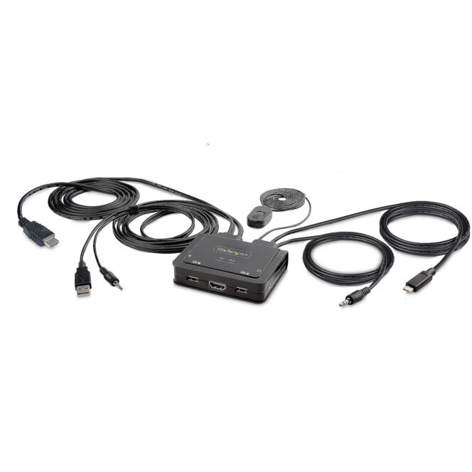 Startech C2-H46-UAC-CBL-KVM 2-PORT HYBRID CABLE KVM SWITCH