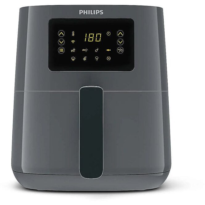 Philips 5000 series HD9255/60 fryer Single 4.1 L Stand-alone 1400 W Hot air fryer Black, Grey