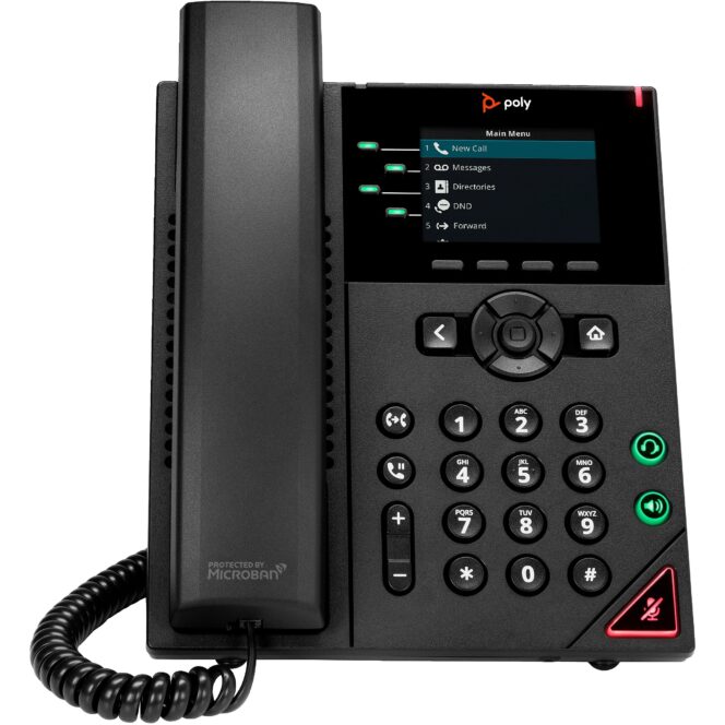 Poly VVX 250 4-LINE BIZ-IP-PHONE DUAL 10/100/1000 ETHERNET-NO PSU