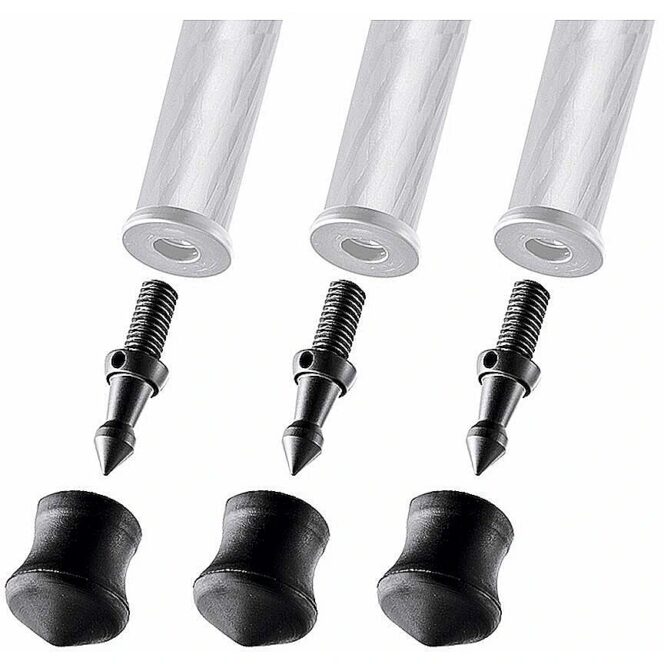 Manfrotto short spikes and rubber feet GSF30S 30mm 3pcs