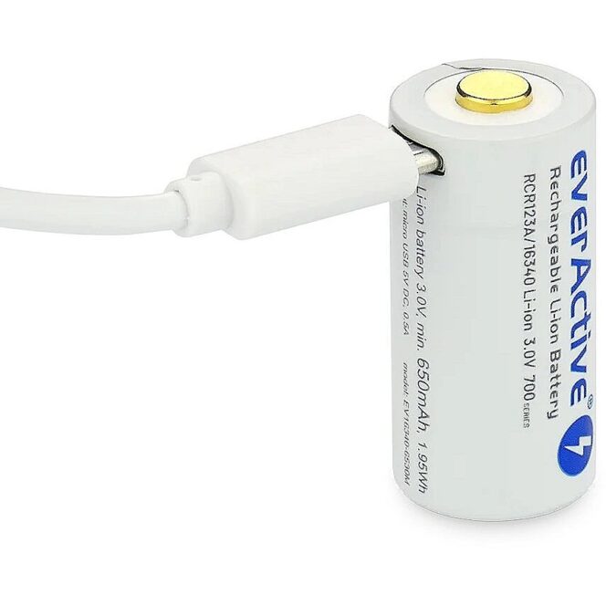 everActive Rechargeble battery 16340 3V Li-ion 700 mAh micro USB