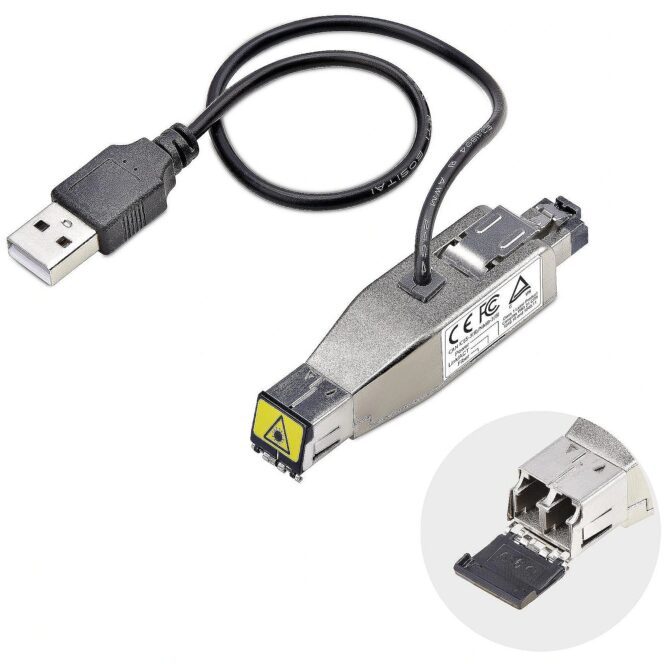 Startech FIBER TO RJ45 MEDIA CONVERTER MEDIA CONVERTER DONGLE SMF/MMF