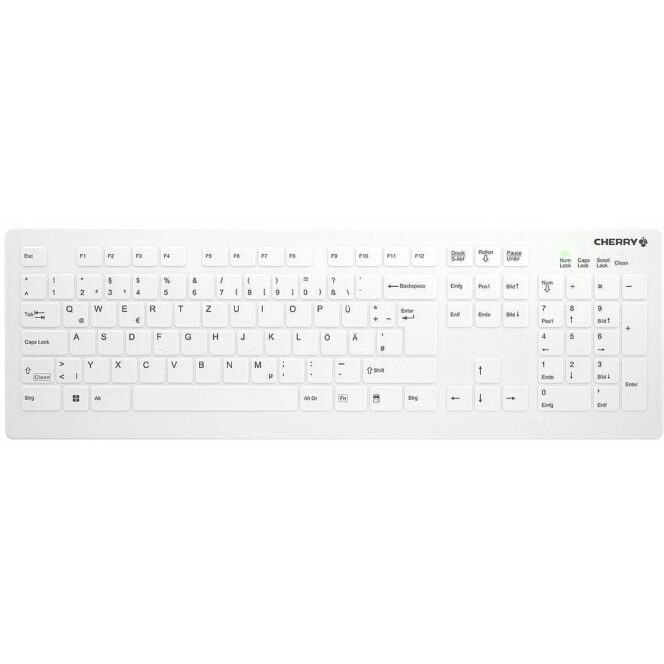 Cherry Keyboard AK-C8112 Medical wireless sealed [DE] white IP68 kabellos, vollversiegelt, IP68