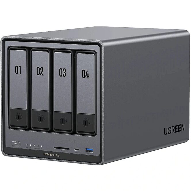 Ugreen NASync DXP4800 Plus 4-Bay NAS 0/4 SATA, 0/2 M.2 SSD, 1x 10GbE + 1x 2.5GbE, 8GB RAM