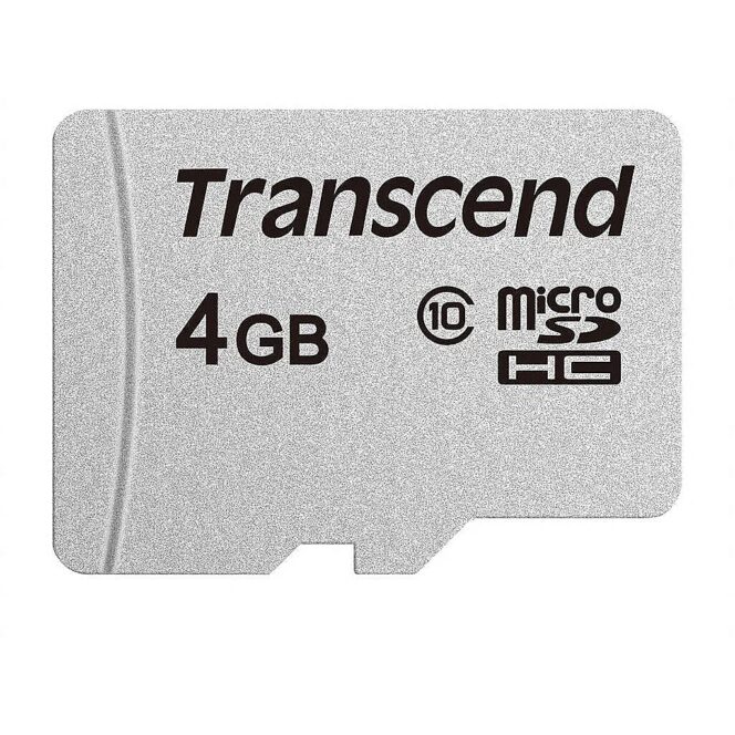 Transcend 300S, microSDHC, 4GB, Class 10