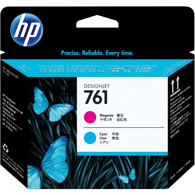 Hewlett Packard HP 761 printhead magenta + cyan Designjet T7100