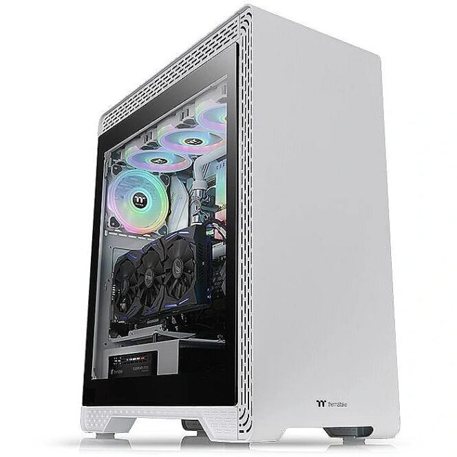 Thermaltake S500 Snow Edition, Tempered Glass, White